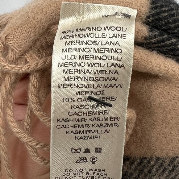 BURBERRY Rare Snood / Infinity style cashmere Scarf wool cashmere tartan plaid - Picture 8 of 8